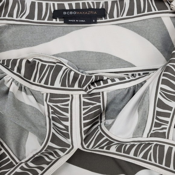 BCBGMAXAZRIA Brown Zebra Stripe Top S - Picture 10 of 11